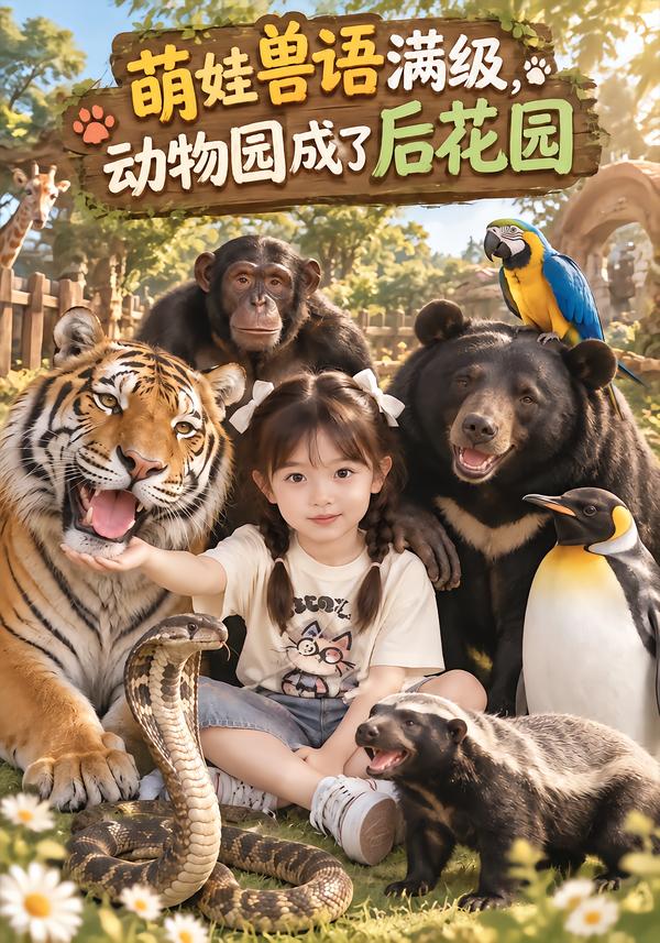 萌娃獸語滿級，動物園成了後花園