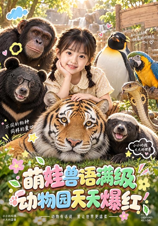 萌娃獸語滿級，動物園天天爆紅