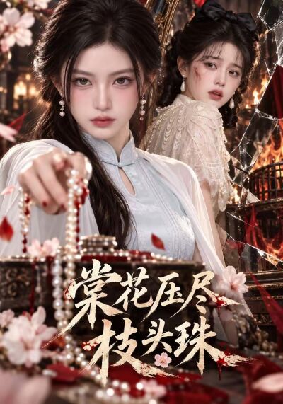 棠花壓盡枝頭珠