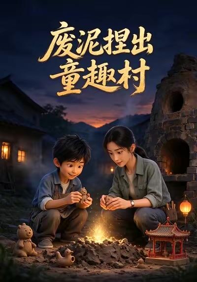 废泥捏出童趣村
