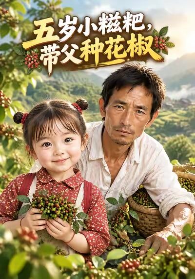 五岁小糍粑，带父种花椒