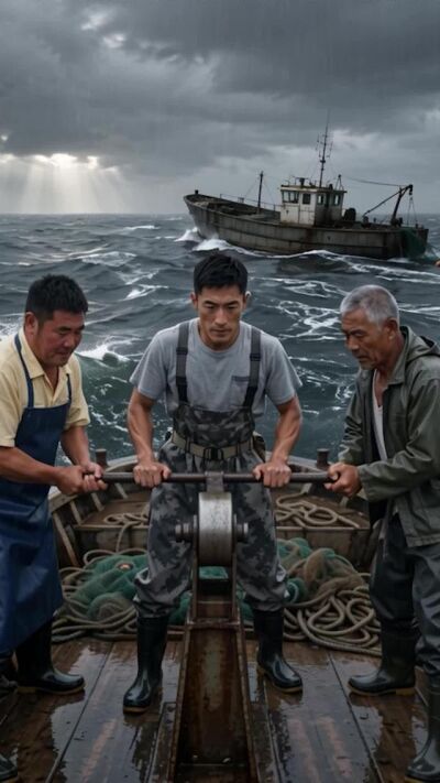 《被人欺骗买破船，一家出海成海王》剧照