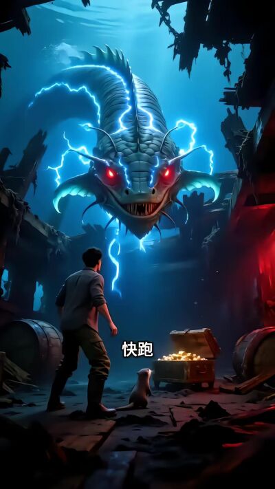 《一人一兽闯深海》剧照