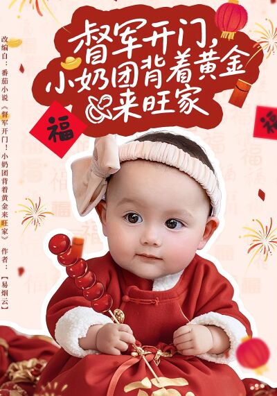 督軍開門，小奶團揹著黃金來旺家